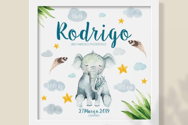 luz de presença com elefante