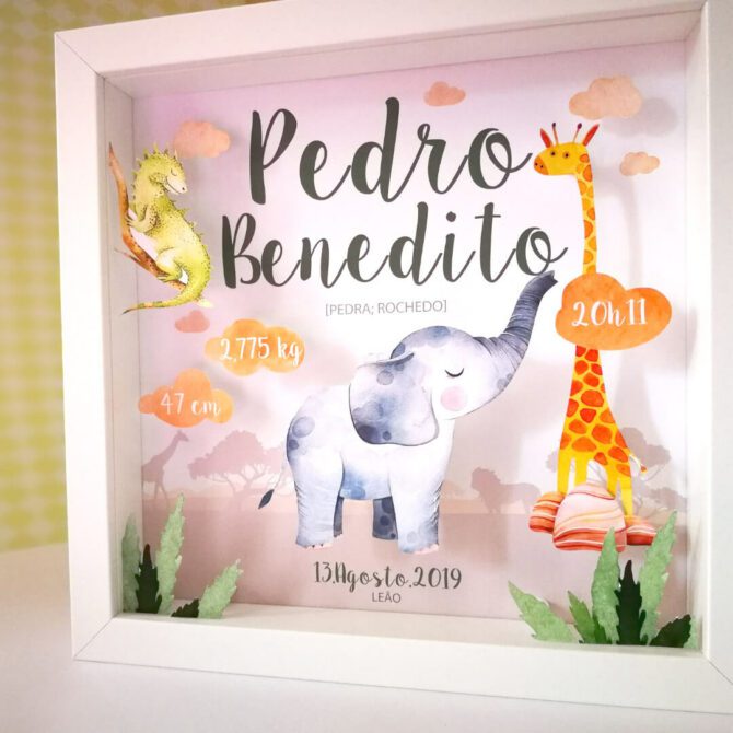 quadro decorativo com tema da selva