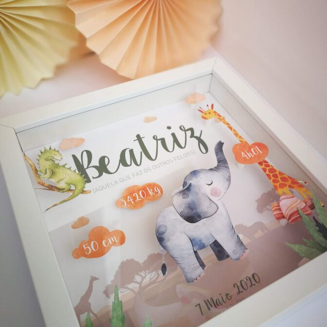 quadro decorativo com tema da selva