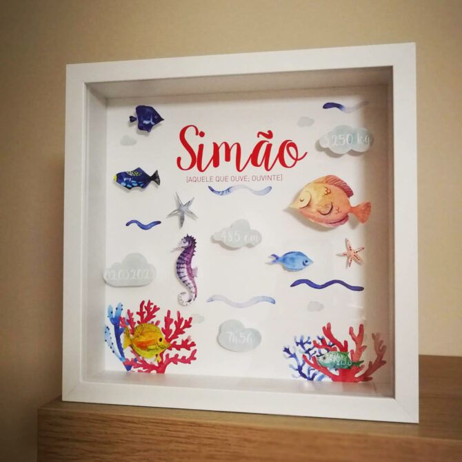 quadro de nascimento peixes