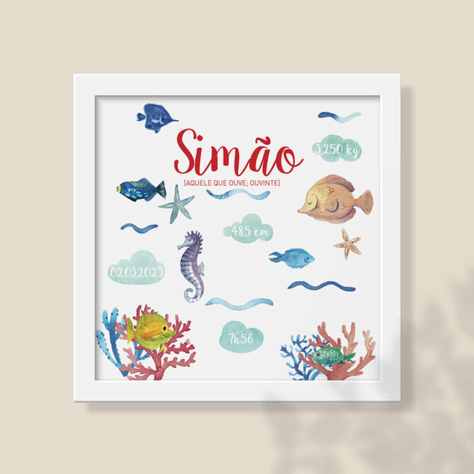 quadro de nascimento peixes