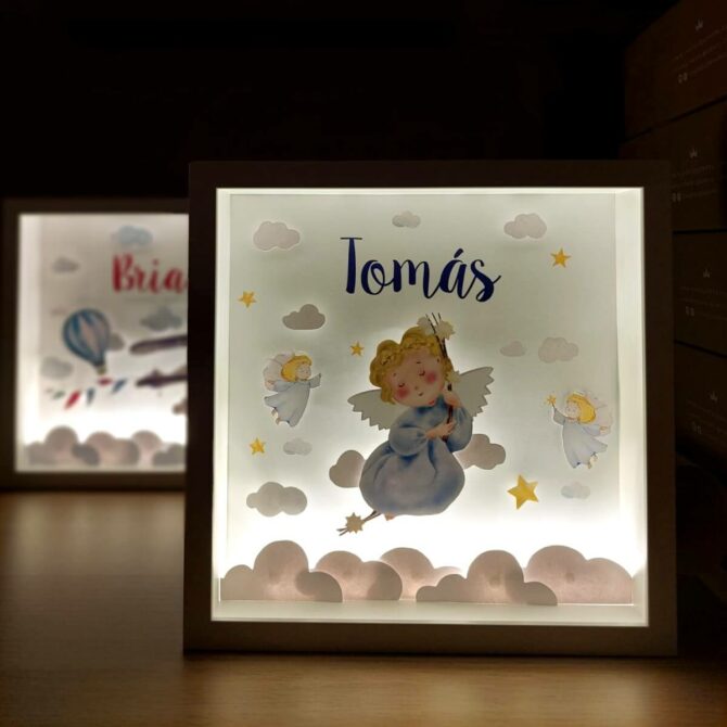 Quadro com Anjinho para primeira comunhão ou batizado