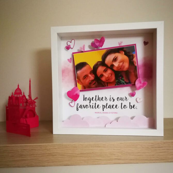 quadro com fotografia de família. O presente perfeito para oferecer à cara metade