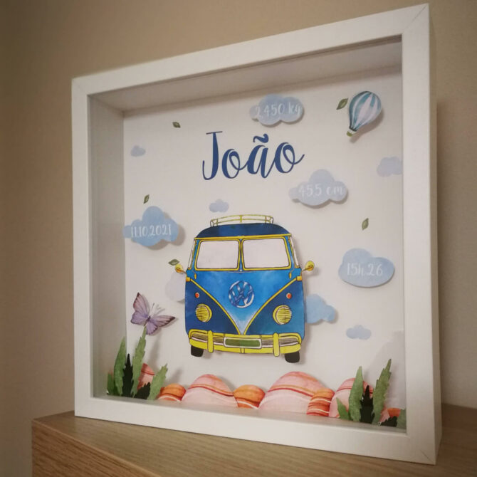 Quadro de Nascimento Carrinha Pão de Forma
