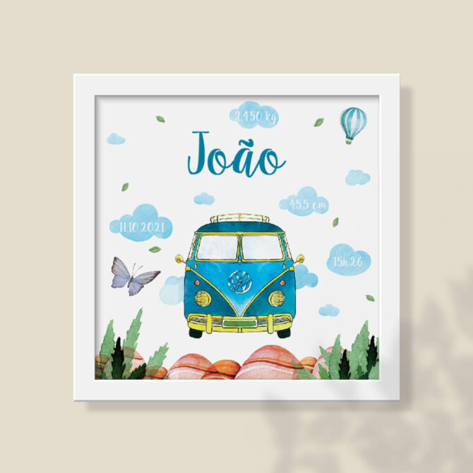 Quadro de Nascimento Carrinha Pão de Forma